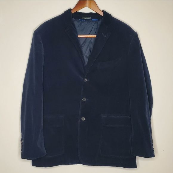 J. Crew Other - J Crew Corduroy 3 Button Blazer Sport Coat Size 40 Short Navy Blue Single Vent